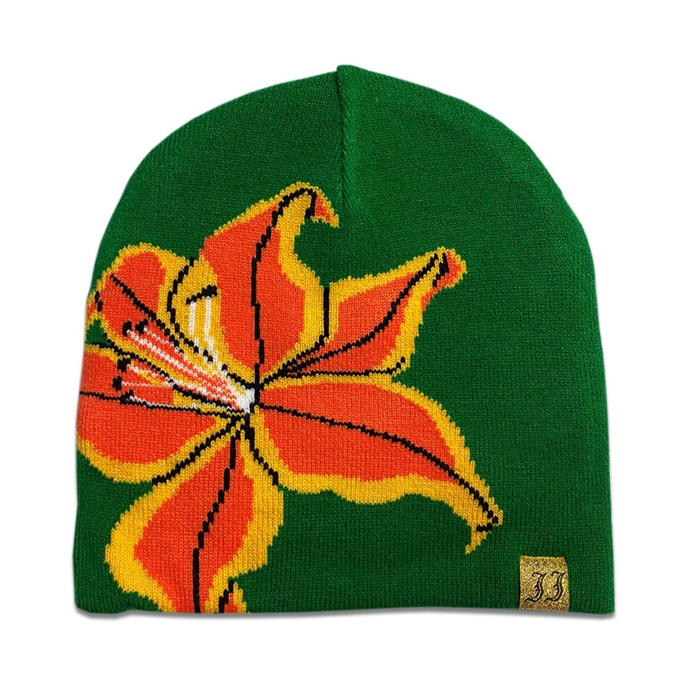 Juliet Johnstone lily flower reversible beanie